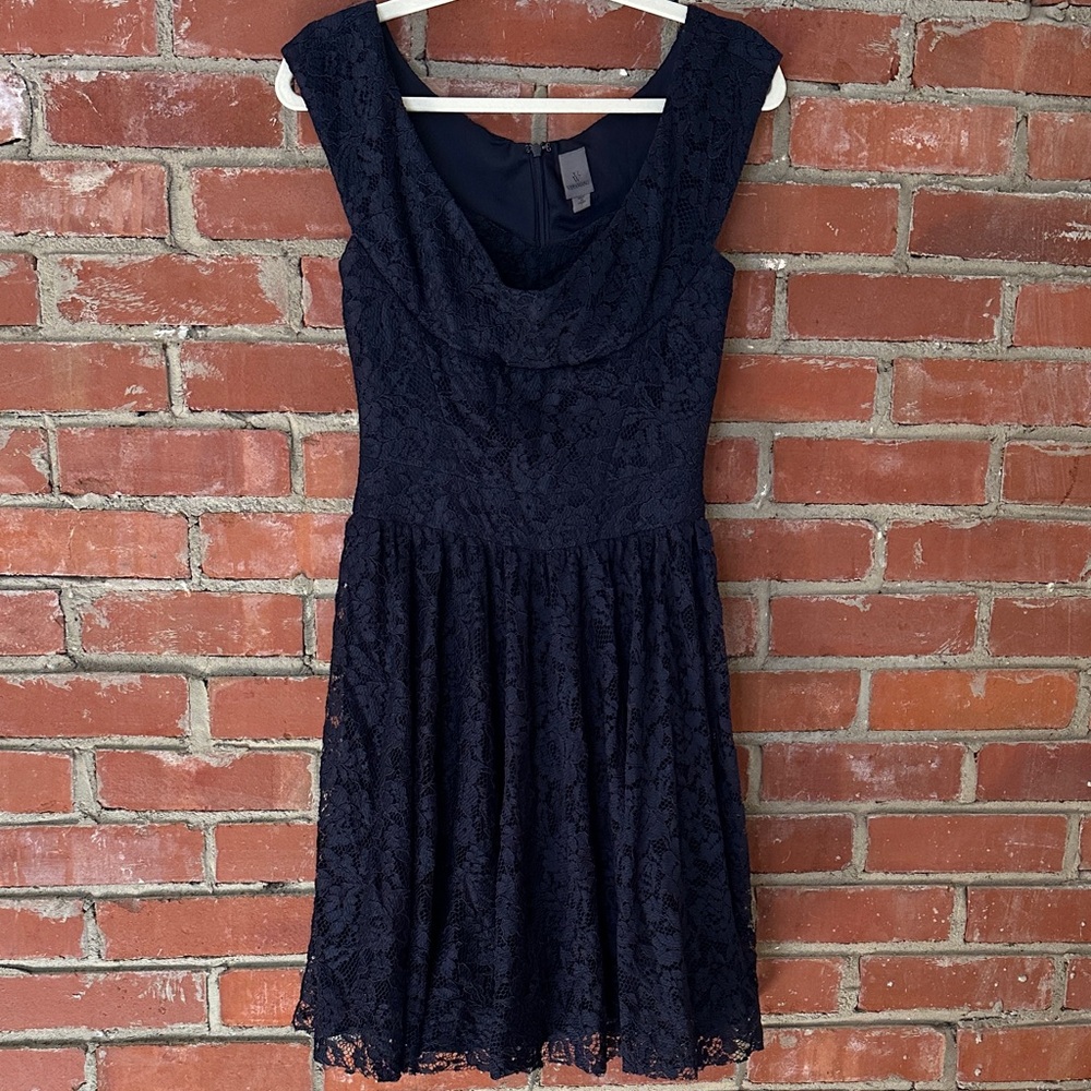 Vera Wang Midnight Lace Cocktail Dress